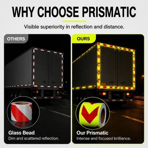 5m*50mm Waterproof Self-Adhesive Safety Strip with Prismatic Reflectivity