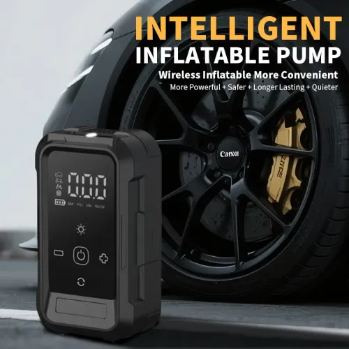 Wireless Car Air Compressor Air Pump Electric Tire Inflator Pump for Motorcycle Bicycle AUTO Tyre with Lighting