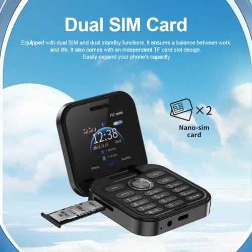 Hot Sale SERVO i17Mini 2G Small Flip Mobile Phone 2 SIM Speed Dial Magic Vioce MP3 Flashlight Mini Fold Cellphone FM Radio