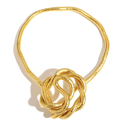 Creative Gift – Bendable Alloy Snake-Style Necklace (Silver Gold), Flexible Choker, Punk-Style Twistable Bracelet