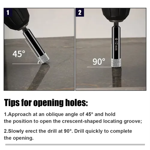5PCS Hexagonal Shank Brazed Dry Ceramic Tile Diamond Drill Bit Hole Saw Marble Ceramic Granite Porcelain Cup Saw Hole Opener