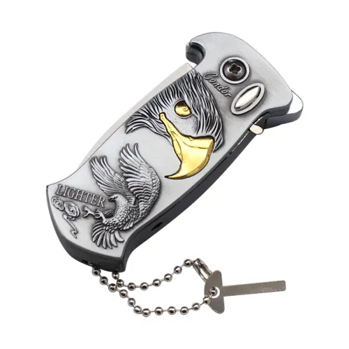 New Multifunctional Metal Windproof Lighter with Bottle Opener Outdoor Direct-inflatable Portable Cigar Lighter