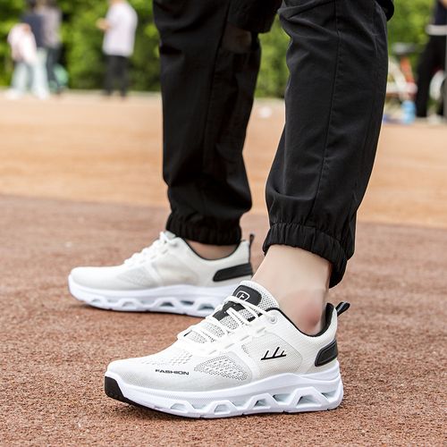 Men's Spring Summer New Arrivals: Trendy Lace-Up Casual Shoes with Soft Soles—Breathable Athletic Running Footwear