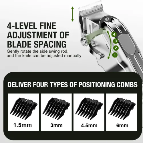 Hair Clippers Set for Men, Cordless Hair Clipper Shaver Beard Trimmer, Hair Cutting Machine for Men