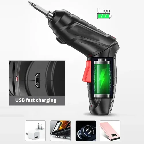 47pcs 3.6v Power Tools Set Household Maintenance Repair Built-inLithium Battery Mini Household Electric Drill Cordless Screwdriver Col