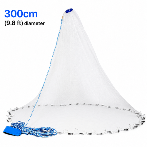 Easy-Throw Cast Net – Heavy-Duty Mesh, Rapid Sinking, Versatile 🌊