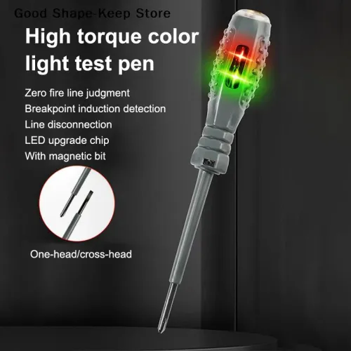 （Two items are included）Electrician Screwdriver with Built-in Non-contact Induction Power Tester 2 in 1 Multi-function Tool for Quick Electrical Test