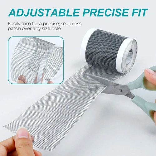 2pcs Self-Adhesive DIY Window Screen Repair Tape – Quick Fix for Holes & Tears, Easy No-Tool Repair