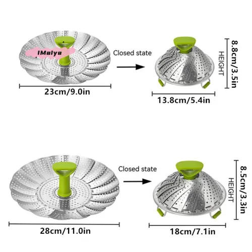 Stainless Steel Lotus Steaming Tray  Folding Food Steamer Basket Mesh Rack for Vegetable Fruit Cooking