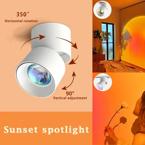Foldable 350°Rotating Shapes of hills Sunset Lighting Ambience Lamps