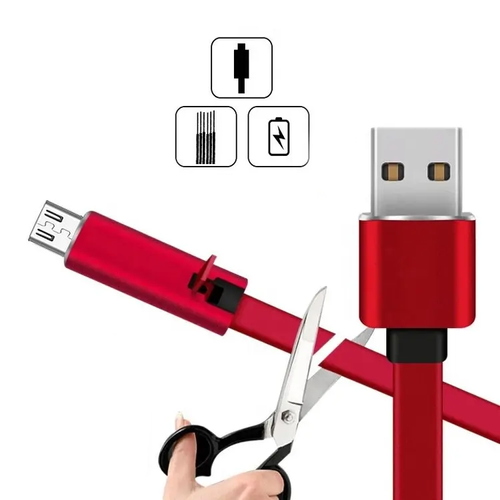 New Reusable Renewable 3A Micro Type C 8-pin Flat TPE Repairable Connectable Fast Charging USB Data Cable