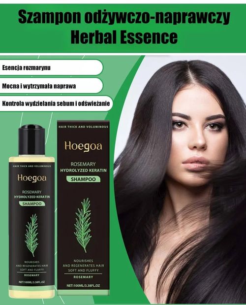 Shampoo with herbal extract – The less hair you have, the better the effect.