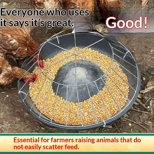 2PCS High Capacity Circular Chicken Feeder 24 Holes for Small Farm Backyard Poultry Daily Care Use