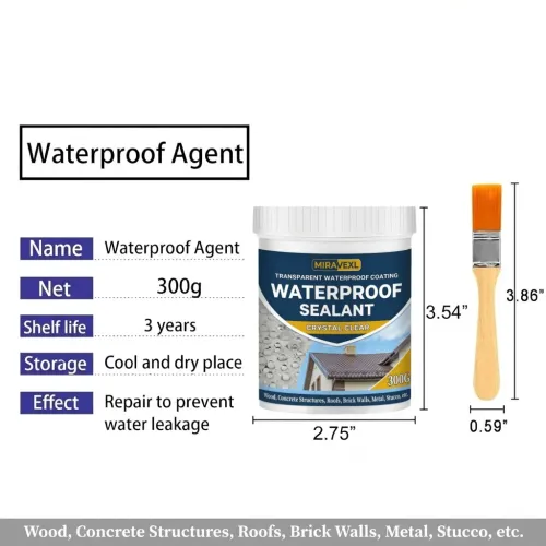 300g Super Invisible Transparent Waterproof Sealant, Nano Leak-Proof Coating, Crystal Clear Sealing Glue for Leak Proof