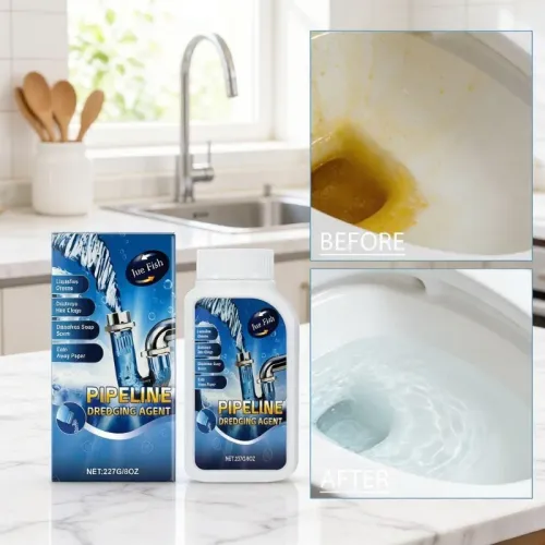 Pipe Unclogging Agent, Kitchen Toilet Bathroom Sink Drain, Dissolves Grease and Hair, Unclogs Blocked Drains