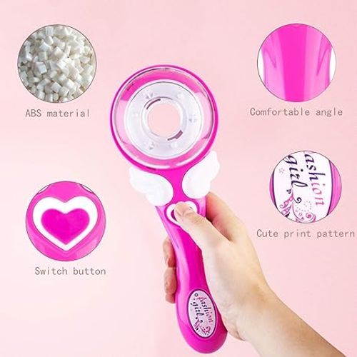 Marbe Electric Ceramic Hair Braider,Hair Styling DIY Convenient Twist Braid Hair Braiding Tool for Girl's Headdress Pink