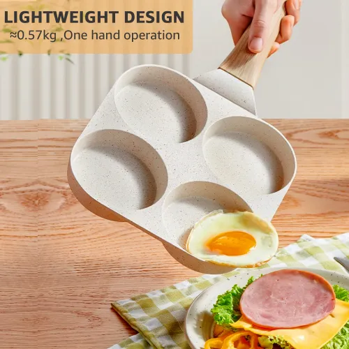 4 Hole Omelet Pan Frying Pot Thickened Nonstick Egg Pancake Steak Cooking Pan