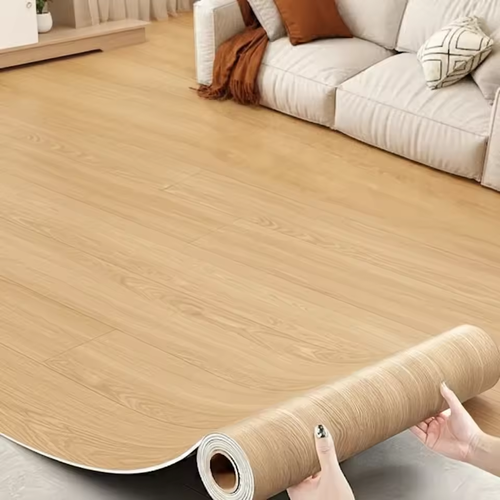 Decorative Moisture-proof Anti Fouling Self-adhesive Wallpaper Faux Wood Grain Background Wall Bedroom Kitchen Flooring Sticker