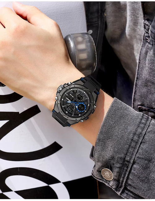 Mens 5ATM Waterproof Shock Resistant Military Watch