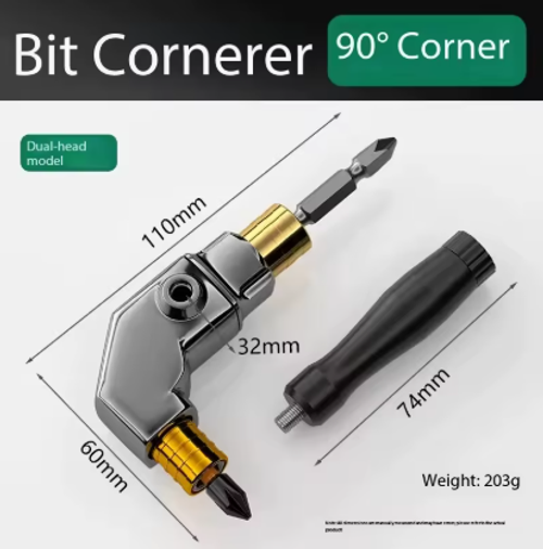 Universal Self-Locking Electric Screwdriver 90 Degree Double-Headed with Batch Head