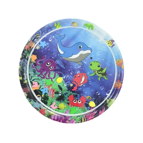 Baby Play Water Mat Purple Octopus Inflatable PVC Playing Mat Toddler Pad Kids Early Education Activity Toy
