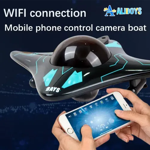 6CH Mini RC Boat Underwater Photography Real-time Transmission Camera Boat RC Submarine Wifi FPV Remote Control Boats