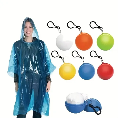 10pcs Ultra-Thin Ultra-Light Portable Raincoat Ball for Adults Quick-Drying One-Time Storage Easy Travel Cycling Waterproof Rain Gear