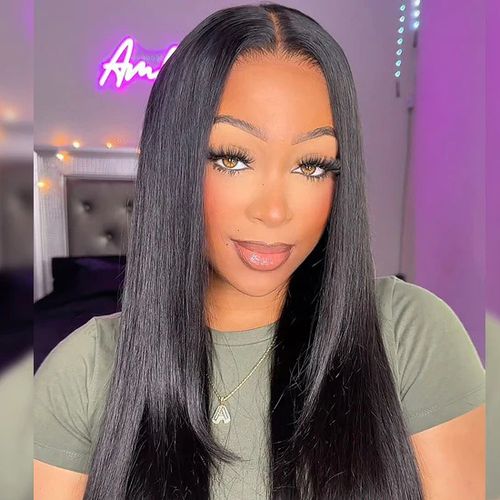 Silky Straight Easy Wear Go Glueless Wigs Pre Cut 7x5 HD Lace Closure Wigs Beginner Friendly