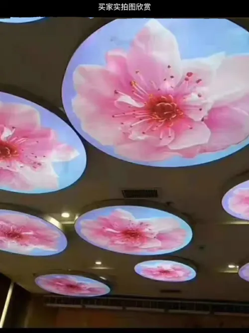 Circular borderless LED display screen, outdoor and indoor full-color irregular circular flexible advertising transparent screen