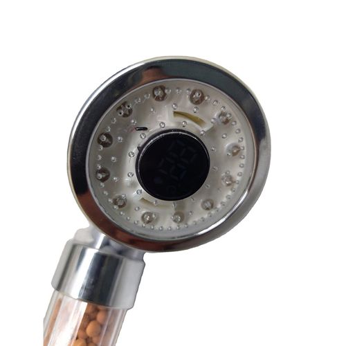 LED digital display negative ion shower nozzle emits light and changes color