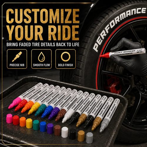12 COLORS Oil-Based Waterproof Tire Marker Pen