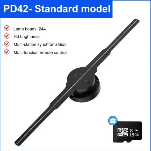 3DhologramFan, Holographic Fan Holographic Projector  Supports WiFi Connection  HD LED Portable Design 42CM 3D Led Fan Display