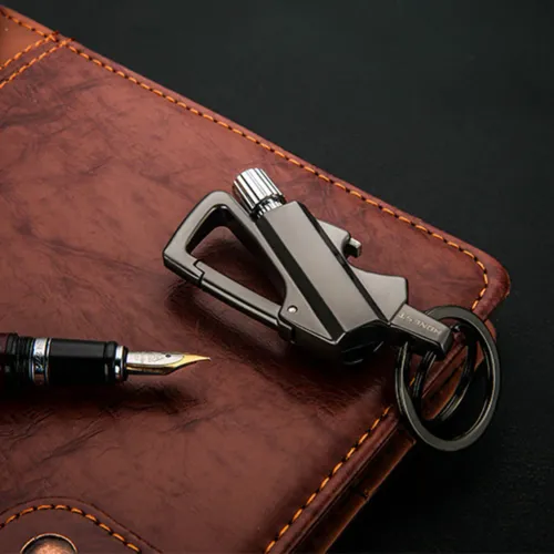 3 in 1 Keychain Lighter Waterproof Flints Lighter Keyrings Bottle Opener Outdoor Survival Multi Tool