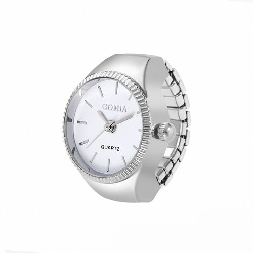 Unisex Gold-Tone Elastic Ring Watch