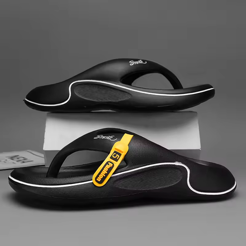 Men's Summer Beach Sandals Comfortable Slip-On Anti-Slip Odor-Resistant Soft Bottom Thong Slippers Trendy