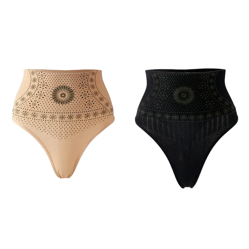 2pcs Women No Trace High Waist Shaping Brief Body Shaper Slimming Underwear Butt Lifter Control Pantie Postpartum Shapewear Pant