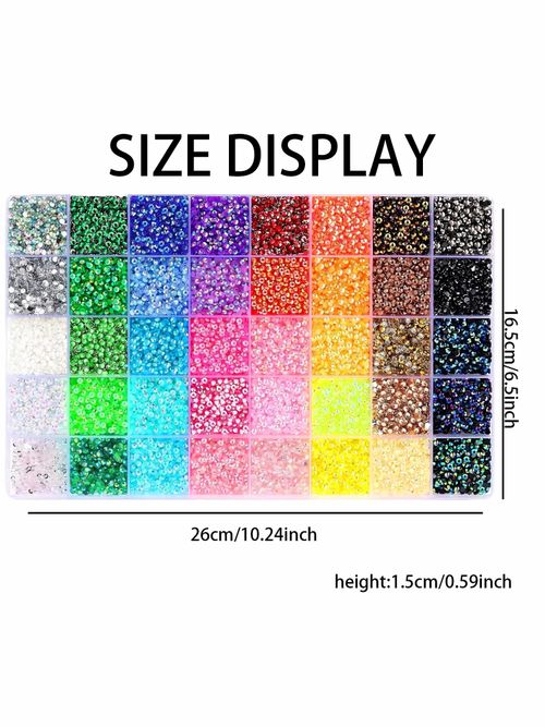 40 Colorful DIY Resin Rhinestone Kit Multicolor 3mm Flatback Gems with Tools and Glue for Nail Art Clothing Shoes Phone Case Crafts