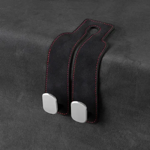 4-pack car hooks suede metal chair back storage double hooks