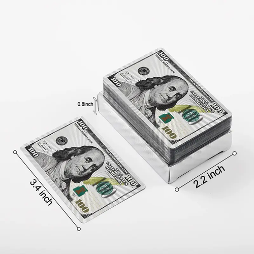 Franklin Portrait Waterproof Playing Cards, Luxurious Diamond Finish, Water-Resistant and Reliable: Durable Flexible Poker Deck for Game Night Gifts