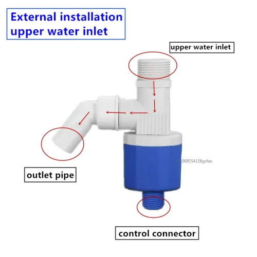 Smart Water Valve Float Valve for Water Tank Male Thread Floating Ball ValveVertical Exterior Valve