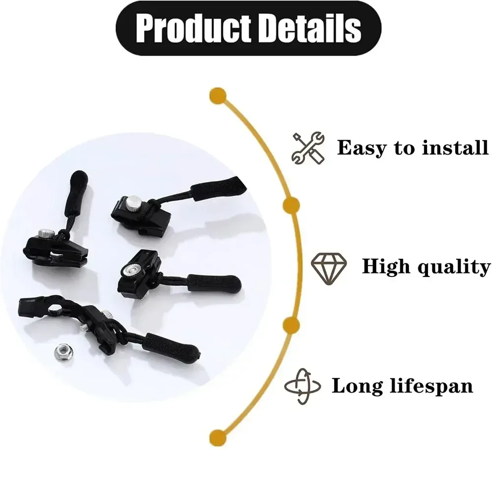 60Pcs Universal Zipper Repair Kit Quick Instant Detachable Zipper Head Replacement Zipper Slider Pull for 3 Different Size
