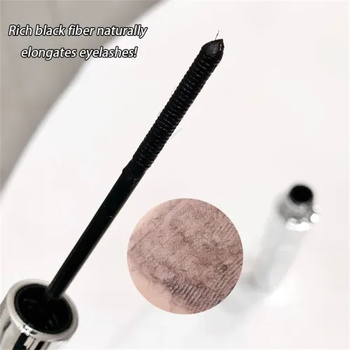 1 pc Silver Silk Fiber Matte Mascara Makeup Ultra-Fine Brush Lengthens Eyelashes Waterproof Fast Dry Eyelash Extension Mascara Makeup
