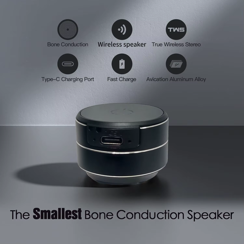 Suction-Cup Wireless Bone Conduction Speaker (Portable, high sound quality, compact yet loud—clear and powerful)
