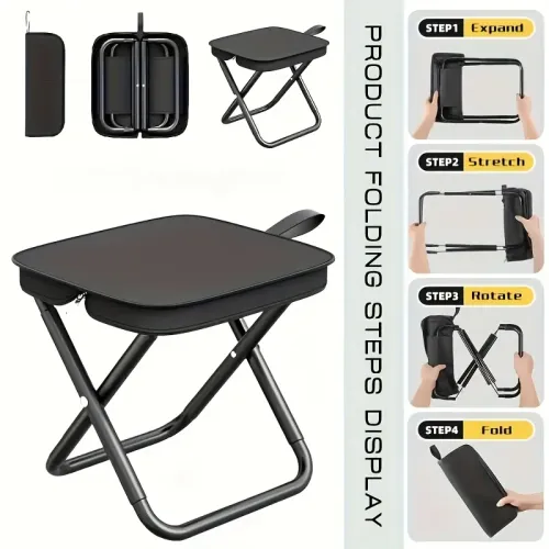 Outdoor leisure, camping and hiking folding stools, shoulder bag style portable stools that can be easily stored