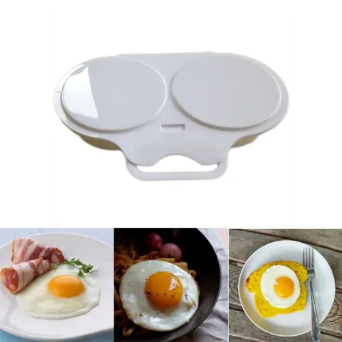 2pcs Food Grades Microwave Cooking Eggs Steamer Convenient Kitchen Cooking Mold Egg Poacher Kitchen Gadgets Fried Egg Tool