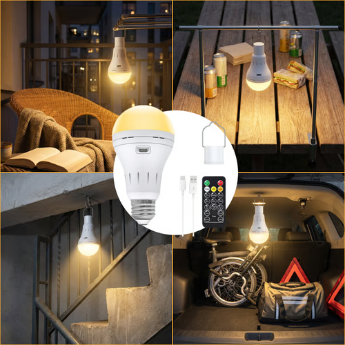 Multifunctional Portable Rechargeable LED Bulb with Remote Control