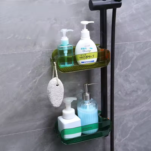 New 2 In 1 Home Sink Organizer Faucet Hanging Drain Rack Kitchen Bathroom Organizer Fruit and Vegetable Drainer Sponge Holder
