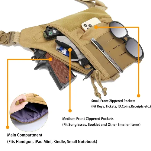 Anti-theft Bag Chest Bag Underarm Bag Men Hidden Agent Molle Combat Shoulder Bag Outdoor Travel Wallet Phone Key Anti Theft Bag