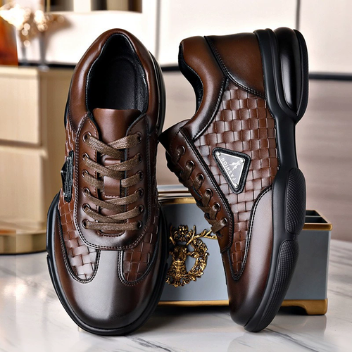 New Men Leather Shoes Platform Breathable Casual Shoes Summer Business Social Formal Shoes