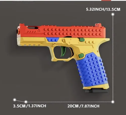 Building Block Shell-Ejecting Soft Bullet Toy Gun